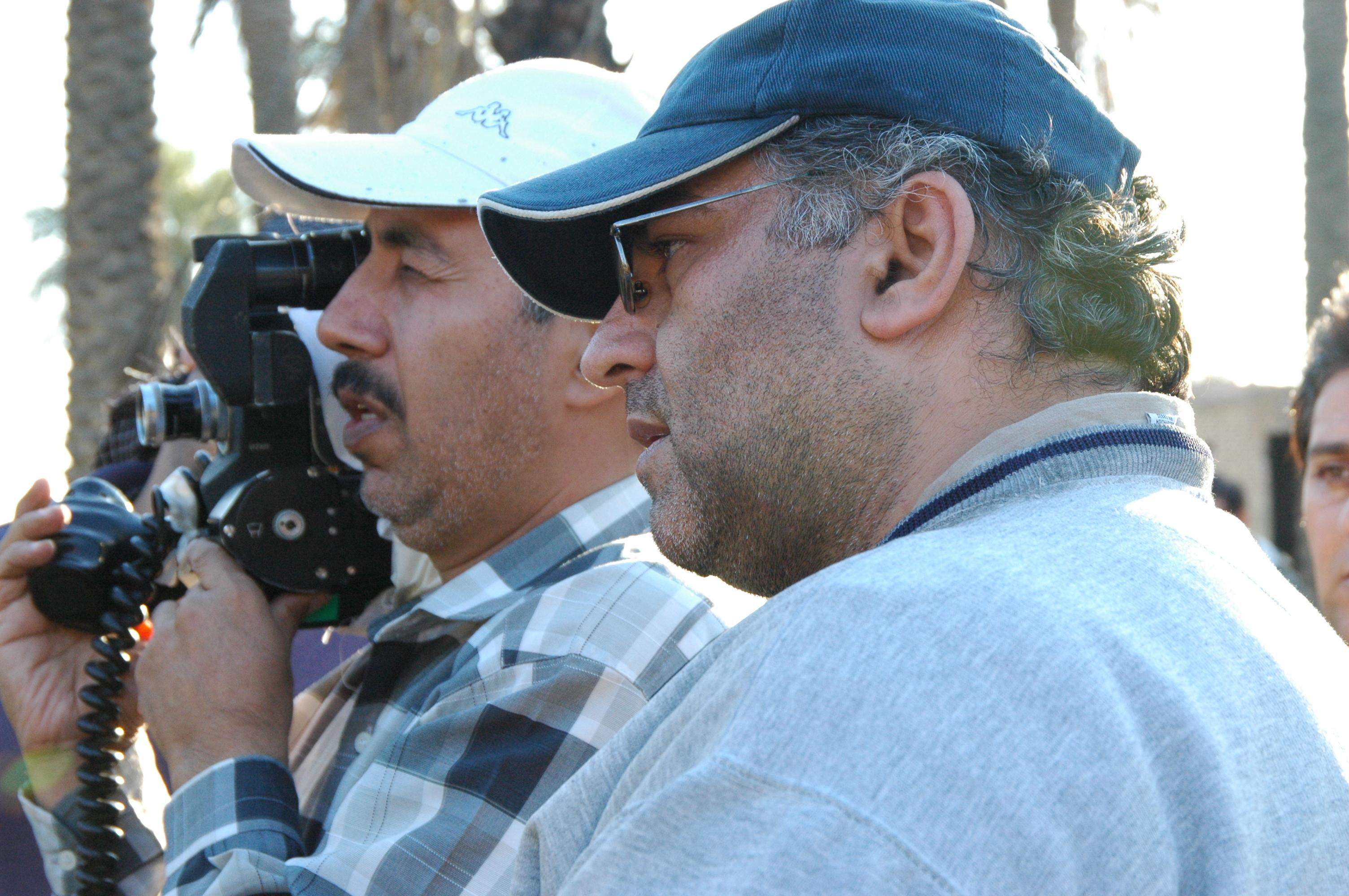  Esmael Barari, director and Ghasem Bakh'shi, Photographer of War sequence on set up of Maryam'sReport  
